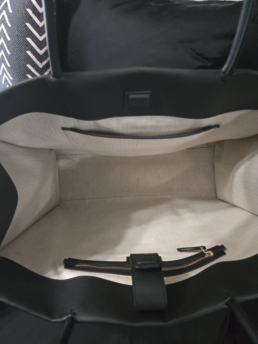 Tory Burch Ella Black Water Repellent Logo Tote